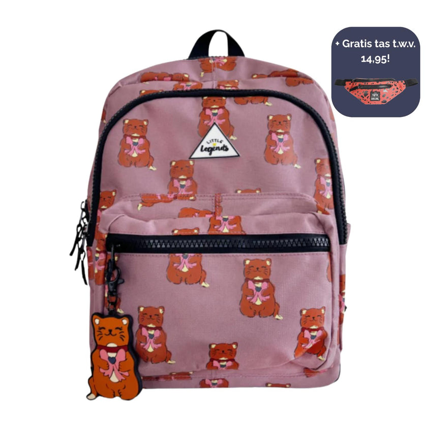 Little Legends Rugzak LL2011 Backpack L Chinese Cat Lila 07