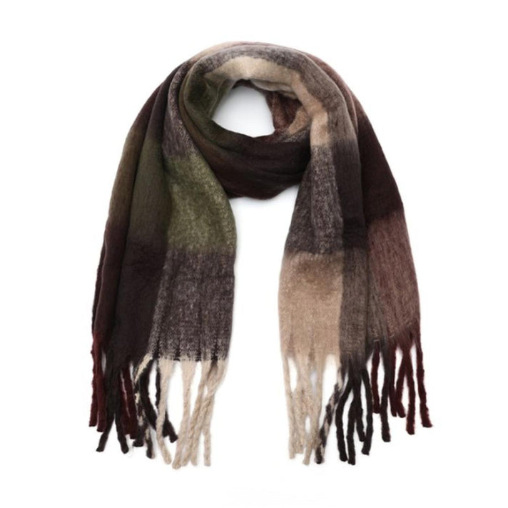 Sunset Sjaal SH70942 Ruit Brown
