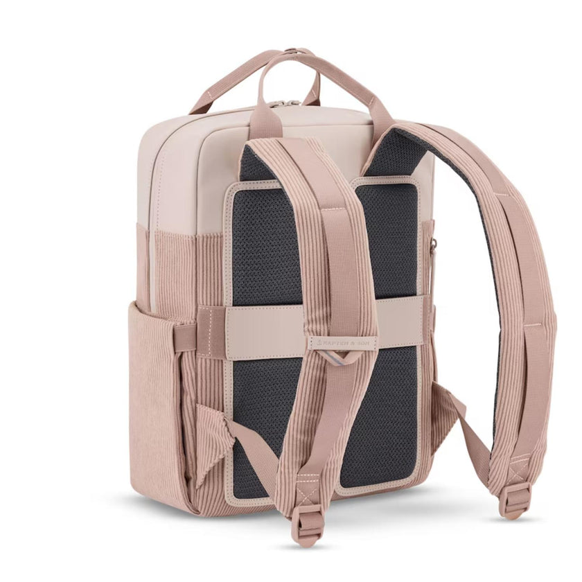 Kapten & Son Laptop Rugzak Bergen Pro Cord Rose Clay Corduroy