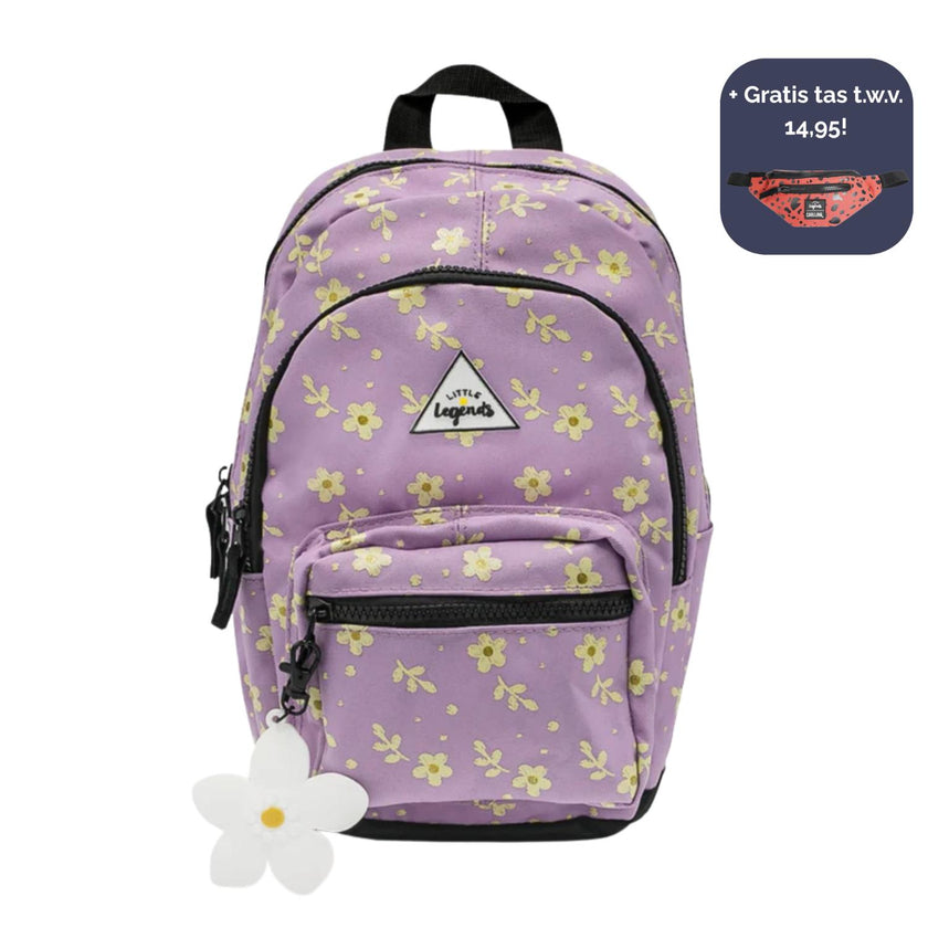 Little Legends Rugzak LL2010 Backpack S Lila Flower