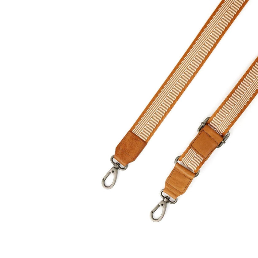 Bear Design Schouderriem Strap 4 Patroon Cognac