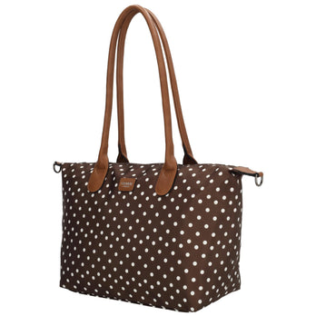 Charm Shopper 20776 Stippen wit-donkerbruin 1291