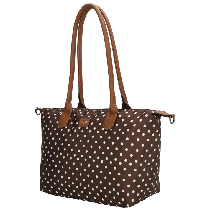 Charm Shopper 20776 Stippen wit-donkerbruin 1291