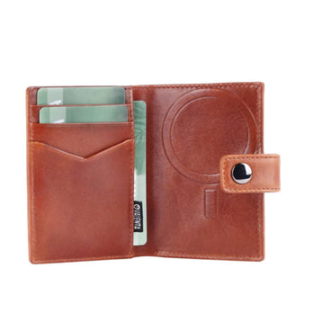 Valenta Creditcardetui Card wallet MagSafe Luxe Cognac