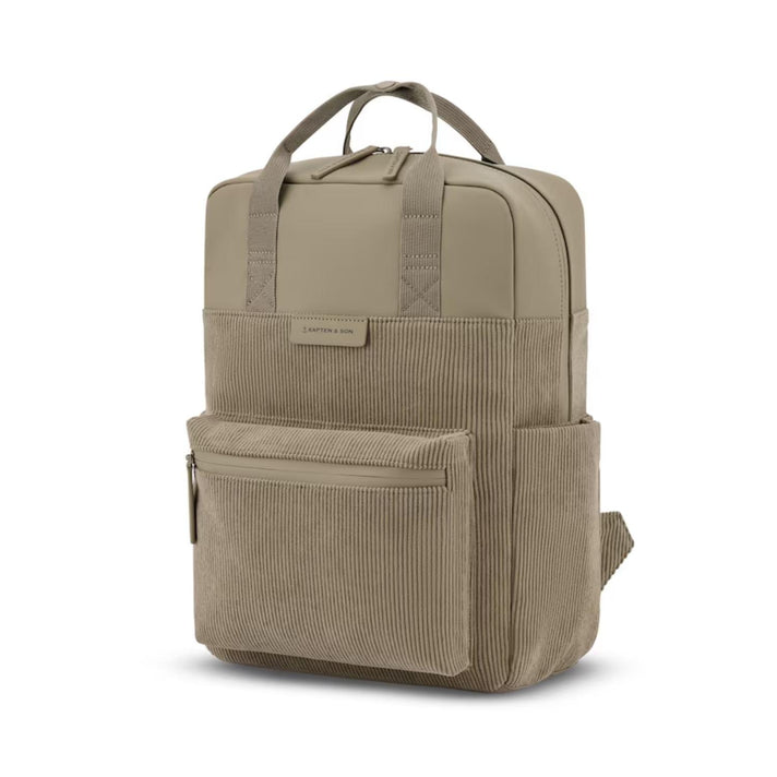 Kapten & Son Laptoprugzak Bergen Pro Cord Dusty Khaki Cord