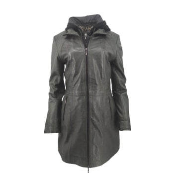 Dekkers ledermode Dames Jas Knott Lam Leaf Green