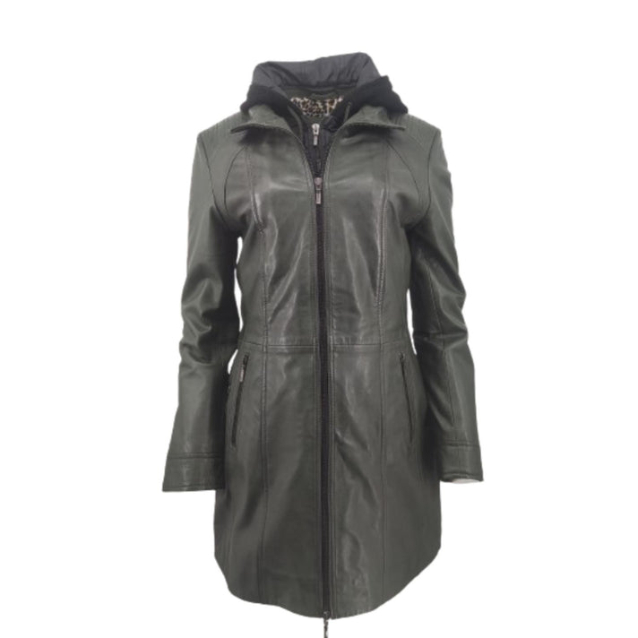 Dekkers ledermode Dames Jas Knott Lam Leaf Green