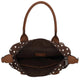 Charm Tas 20777 Buckingham Stippen Wit-donkerbruin 1291