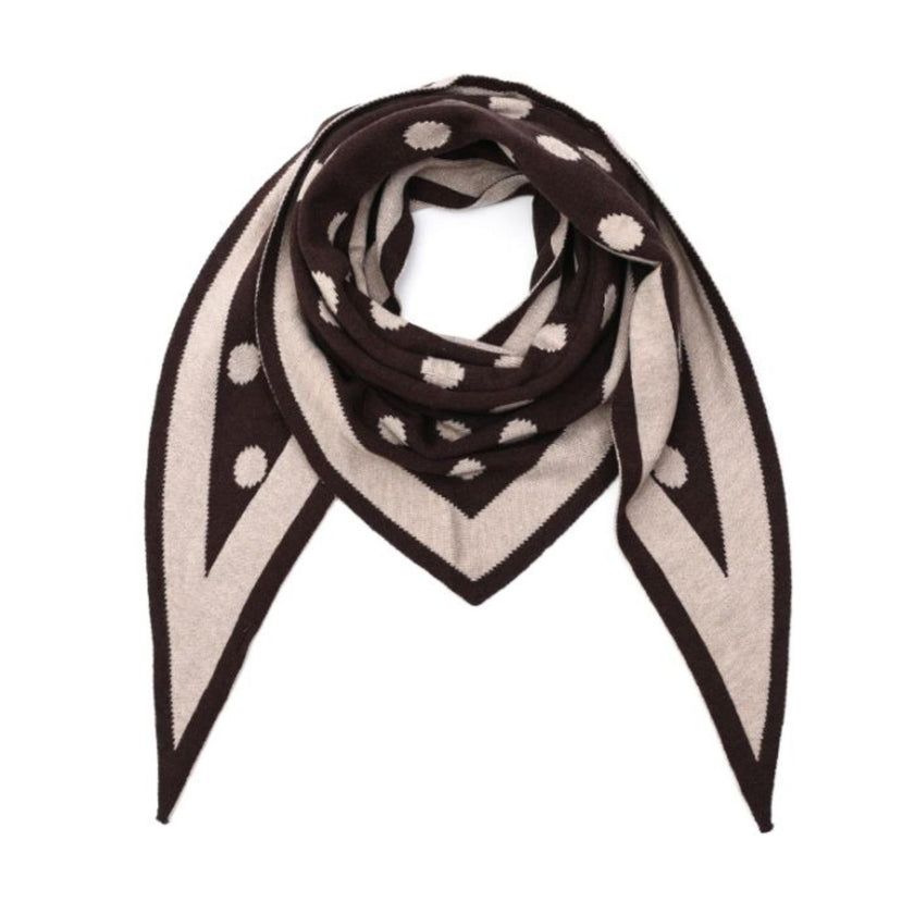 Sunset Sjaal SH70845 Dots Coffee