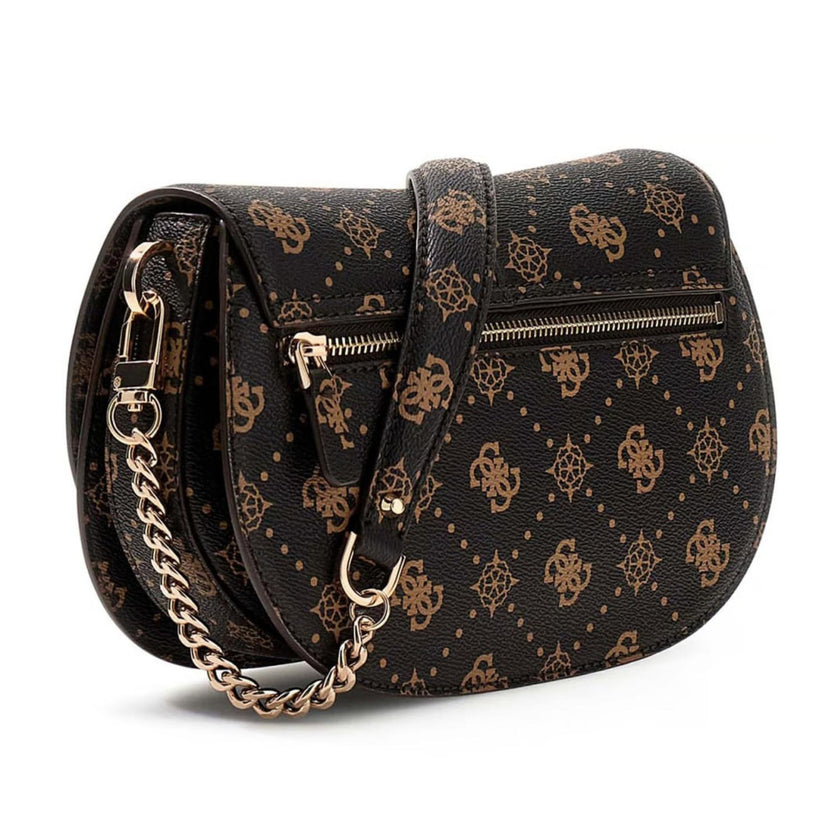 Guess Tasje klep GP989820 Carrie Espresso logo