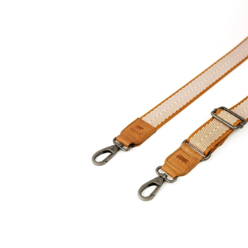 Bear Design Schouderriem Strap 4 Patroon Cognac