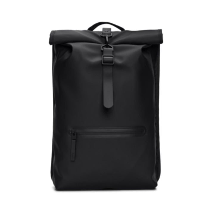 Rains Laptoprugzak 13320 Rolltop Rucksack Black 01