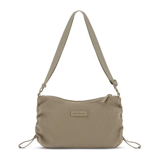 Kapten & Son schoudertassen Kapten & Son Tas Skara S Cord Dusty Khaki Corduroy