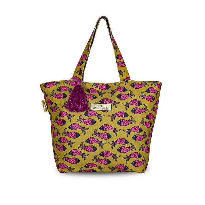 Little Legends Strandtas Beach Bag Fish Indian Pink 14