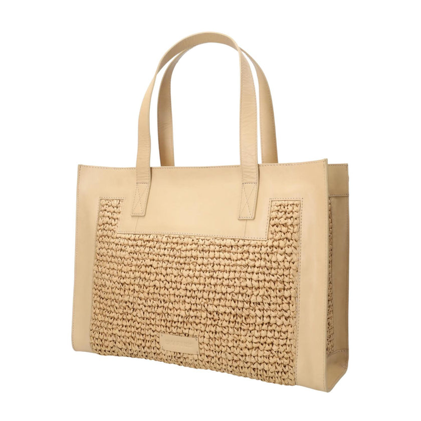 Shabbies Amsterdam Tas SH003200461W Raffia Verena Beige