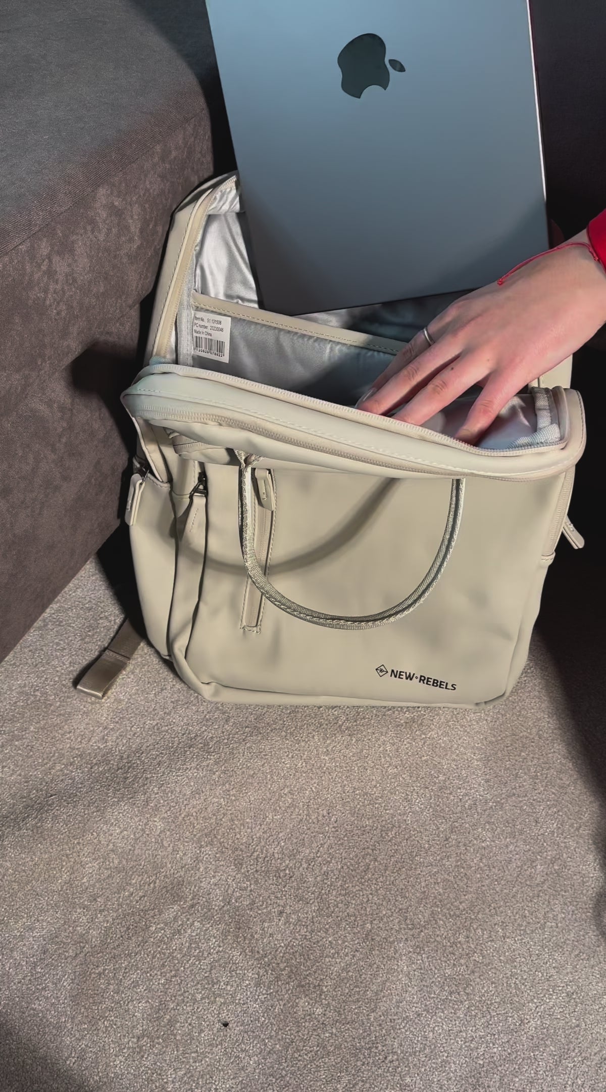 New Rebels Laptoprugzak 51.1315 Milwaukee Beige 06