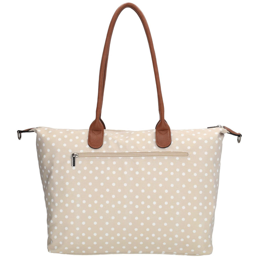 Charm Shopper 22521 Buckingham Stippen Wit-Taupe 1289