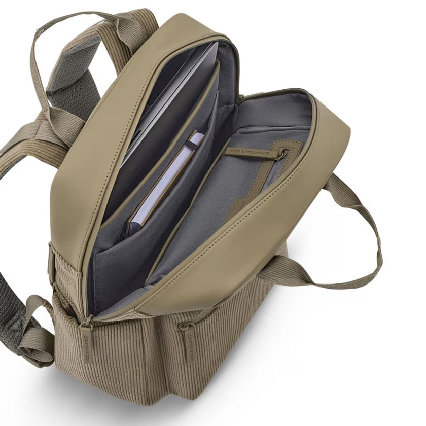Kapten & Son Laptoprugzak Bergen Pro Cord Dusty Khaki Cord