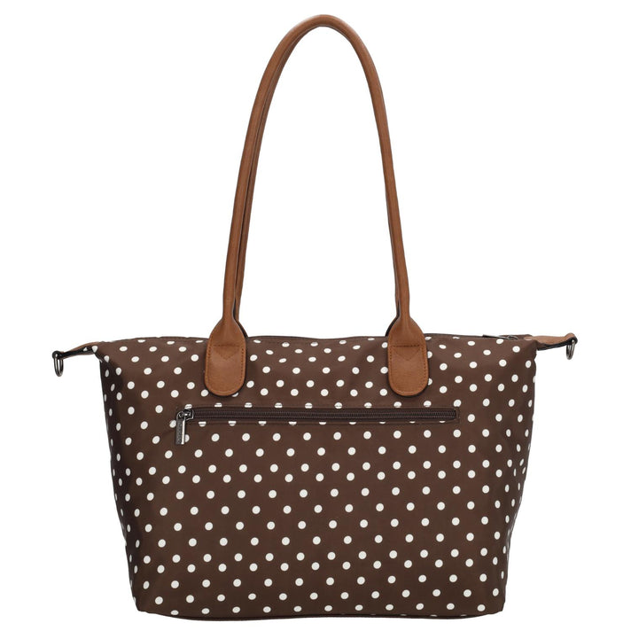 Charm Shopper 20776 Stippen wit-donkerbruin 1291