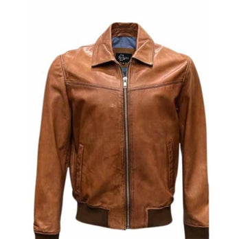 Dekkers ledermode Heren jas City Lam Cognac