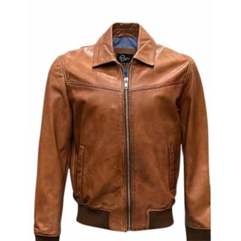 Dekkers ledermode Heren jas City Lam Cognac