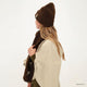 Charm Sjaal & Muts 26273 set Donkerbruin 097