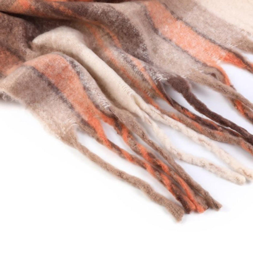 Sunset Sjaal SH70246 Ruit Khaki