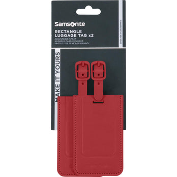 Samsonite Kofferlabel 155592 Luggage tag x2 Red 1726