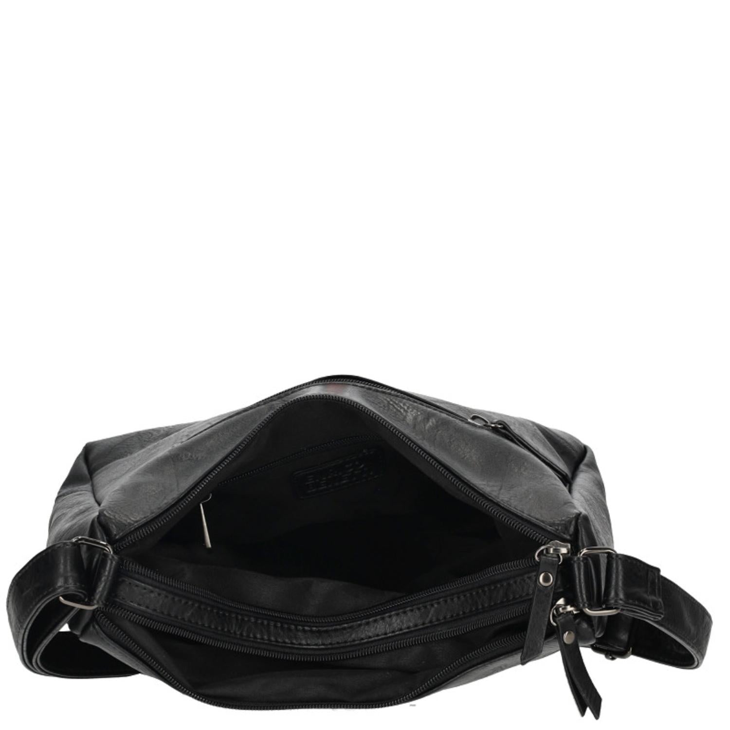 thumbnail: Enrico Benetti Amy Crossbody Tas - PU Leer, Camel Of Zwart, One Size Dames
