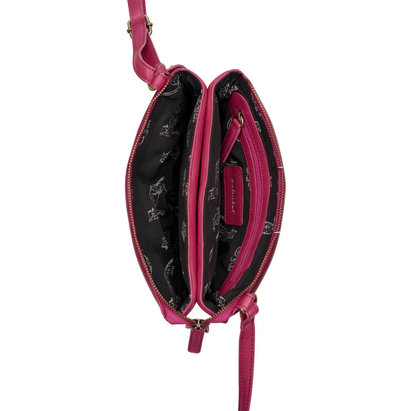 Burkely Tas 1000705*Double pocket bag Fuchsia 47