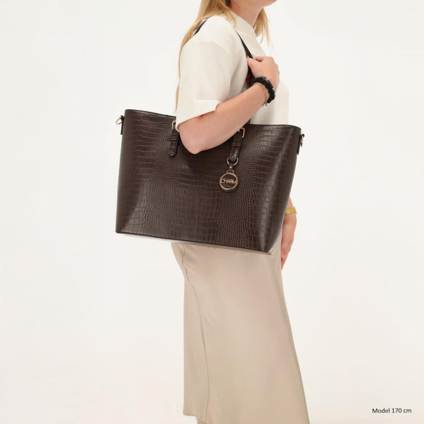 Charm Shopper 26314 Birmingham croco Donkerbruin 097