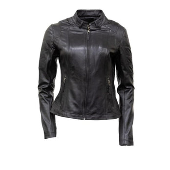 Dekkers ledermode Dames jas Chessy lam Zwart
