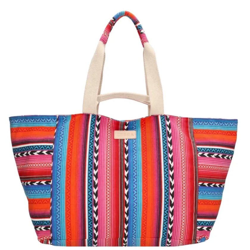 Zebra Trends Strandtas 22487 Multi fuchsia 154