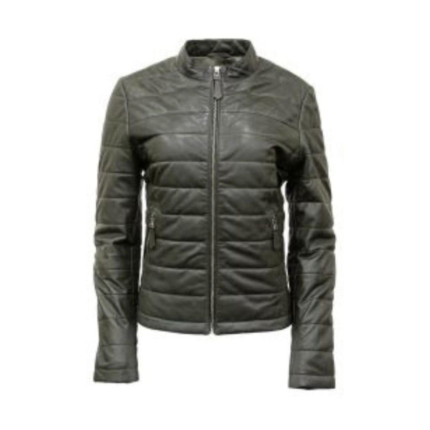  Damesjas Padded Leafgreen
