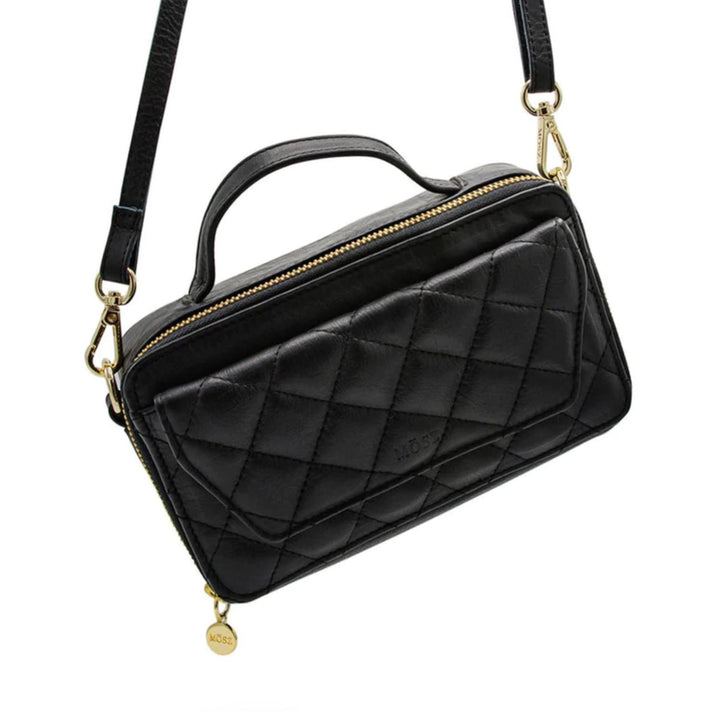 Mosz Tas Naomi Quilted Black shiny light gold 02