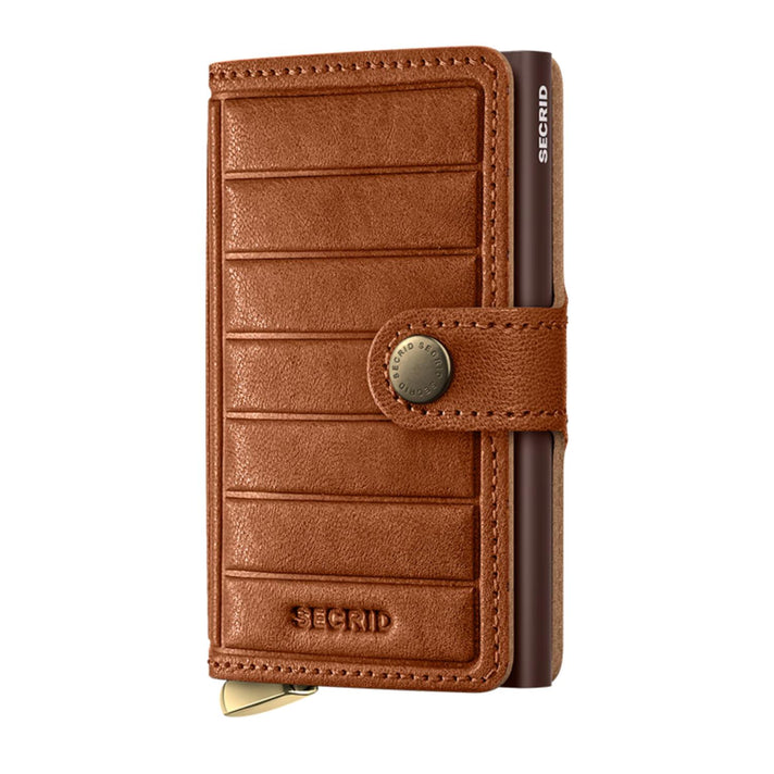 Secrid Pasjeshouder Miniwallet Lines Emboss Cognac +