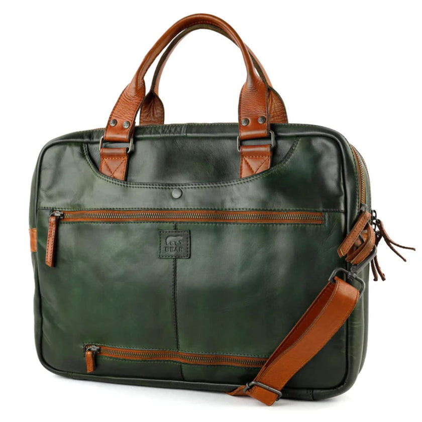 Bear Design Laptoptas CL32843 Leandro Green/cognac