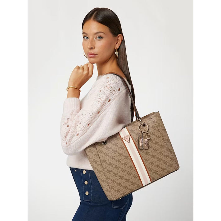 Guess Tas rits SS787925 Noelle Latte logo