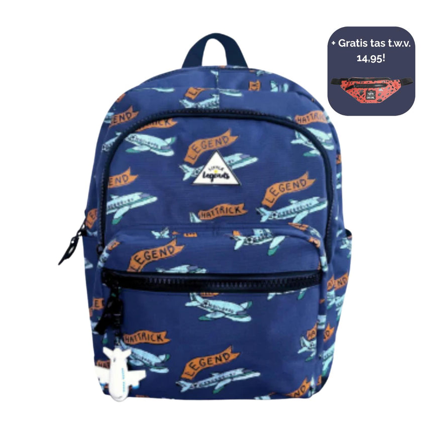 Little Legends Rugzak LL2011 Backpack L Football Plane