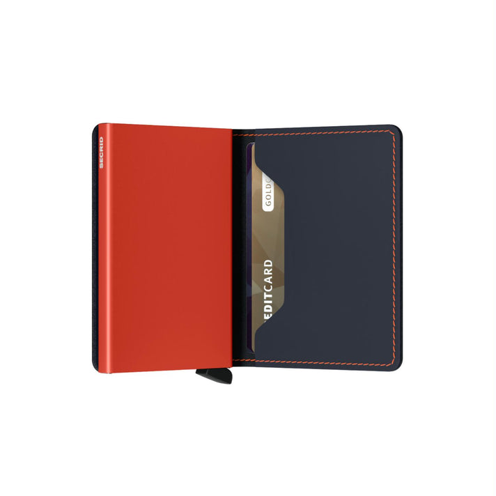 Secrid Pasjeshouder Slimwallet matte Nightblue orange