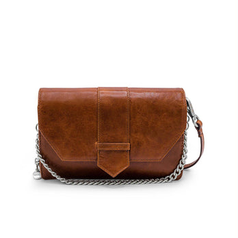 Mosz Telefoontasje Kris Bag Vintage Cognac Brushed Silver