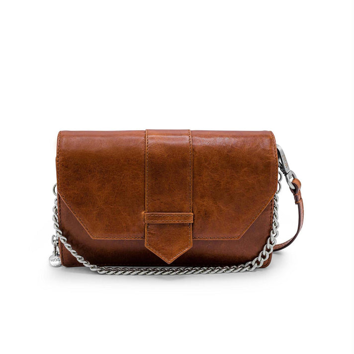 Mosz Telefoontasje Kris Bag Vintage Cognac Brushed Silver