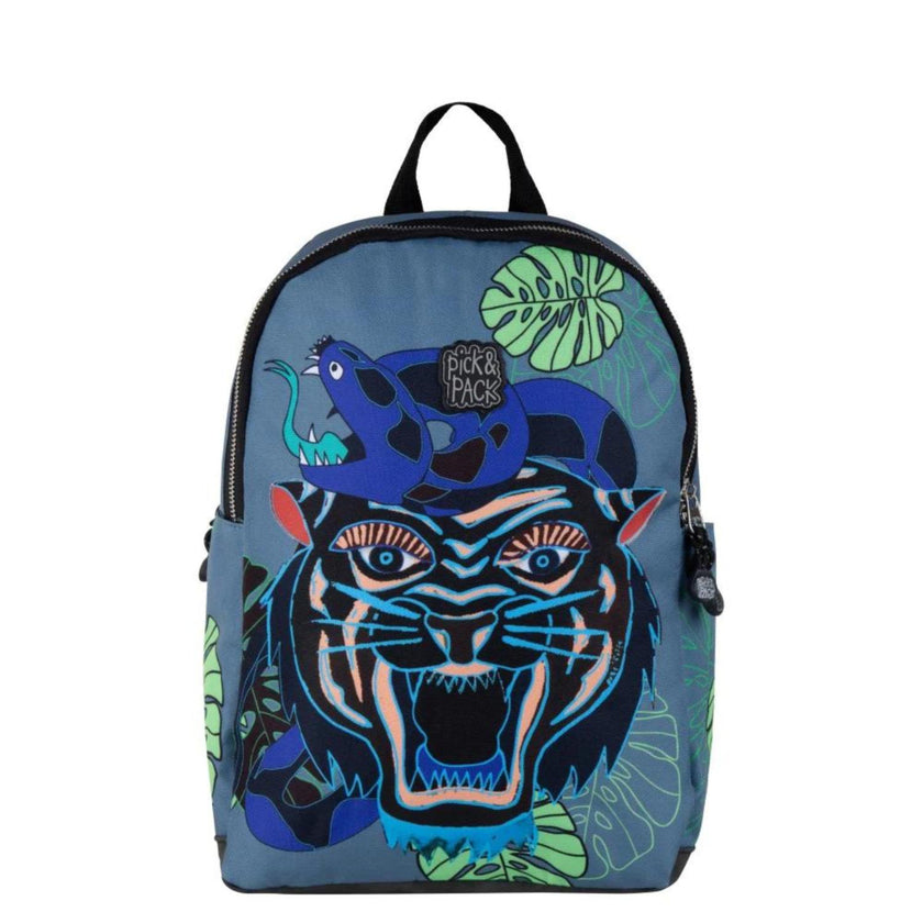 Pick&Pack Rugzak PP20192 M Dangerous Cat 08 Jeansblue
