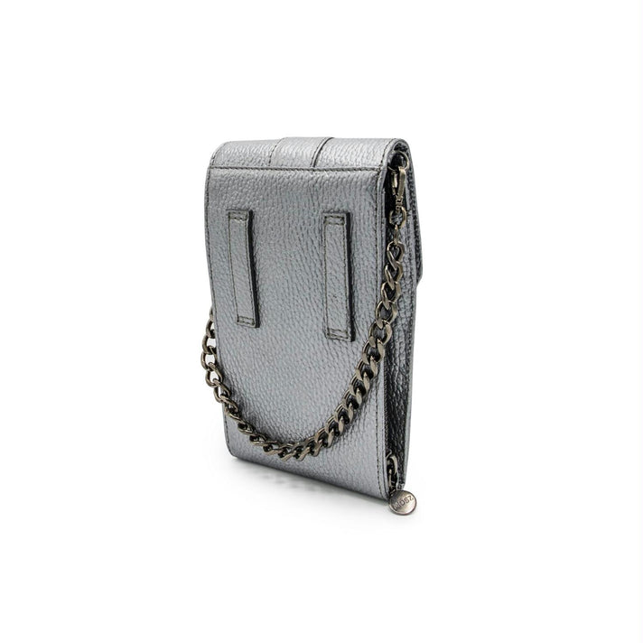 Mosz Telefoontasje Phonebag Metallic Dark Grey, shiny gun metal