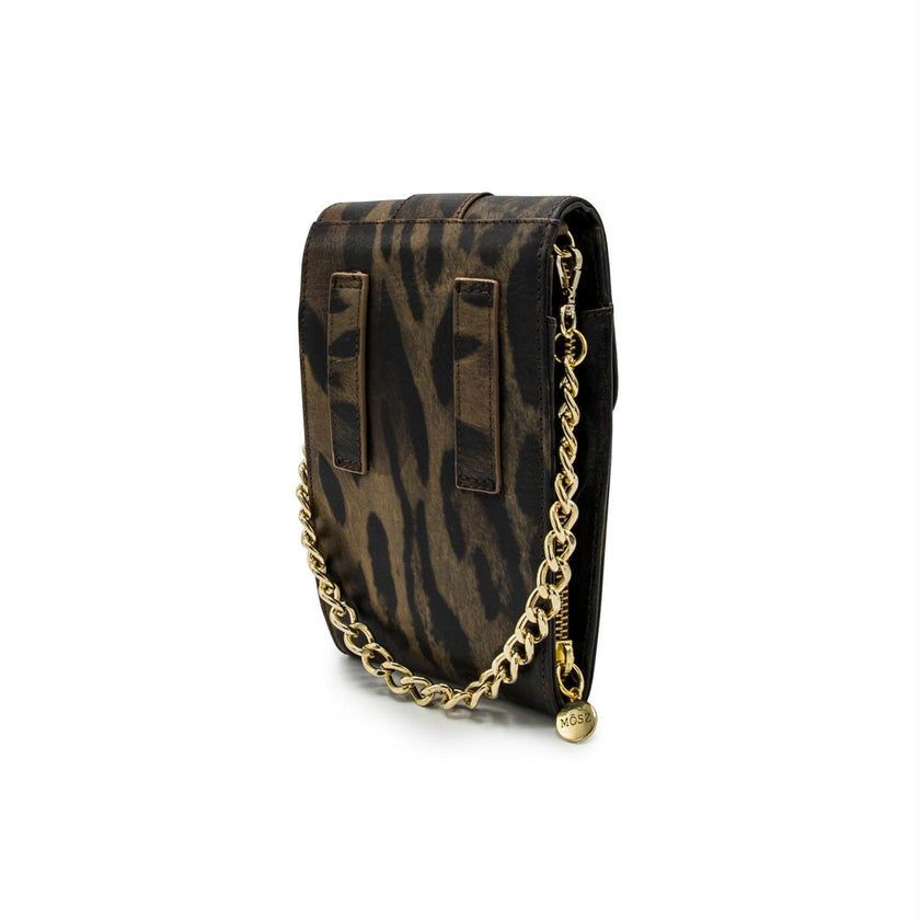 Mosz Telefoontasje Phonebag Leopard Leopard-gold, shiny light gold