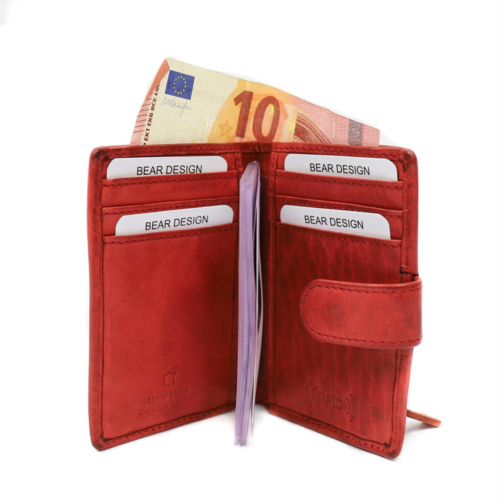 Bear Design Creditcard etui CL527 Rood