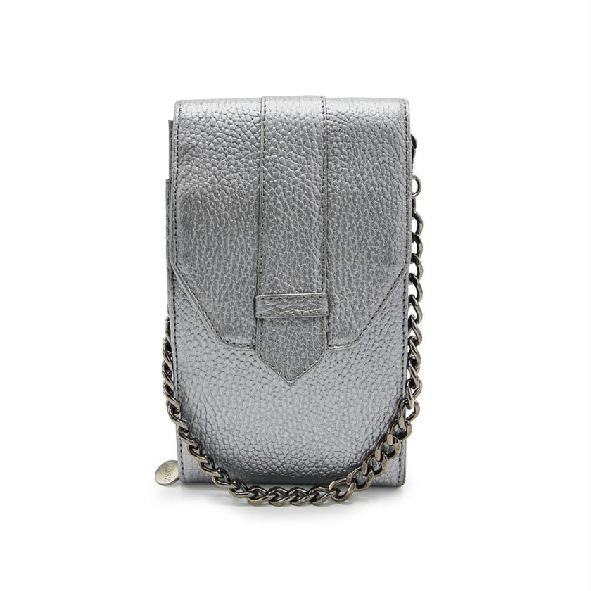 Mosz Telefoontasje Phonebag Metallic Dark Grey, shiny gun metal