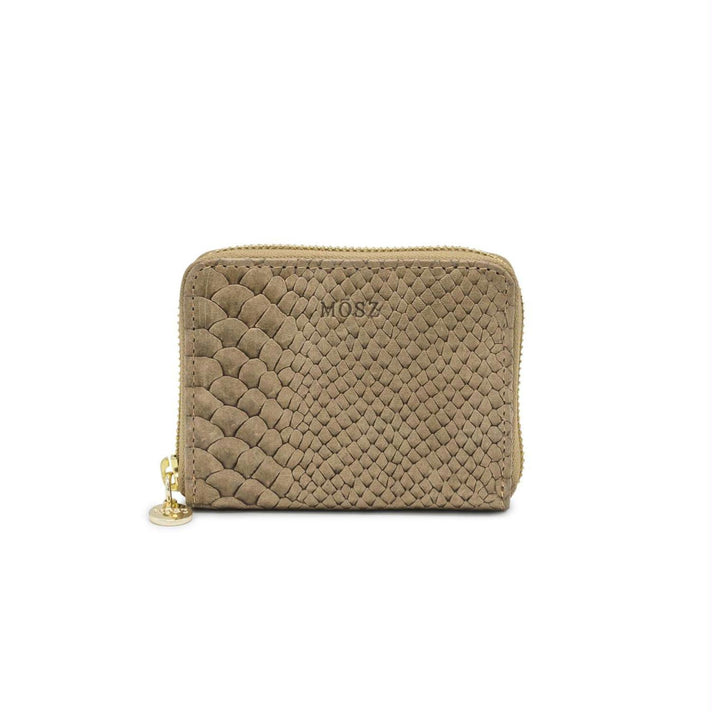 Mosz Portomonnee Sophie wallet Jungle Taupe shiny light gold 20