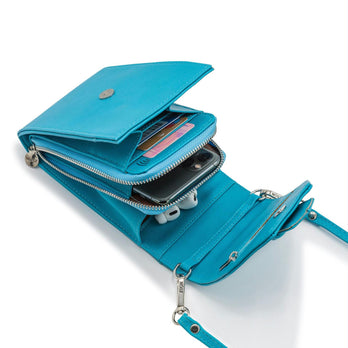 Mosz Telefoontasje Phonebag Vegan Turquoise Silver